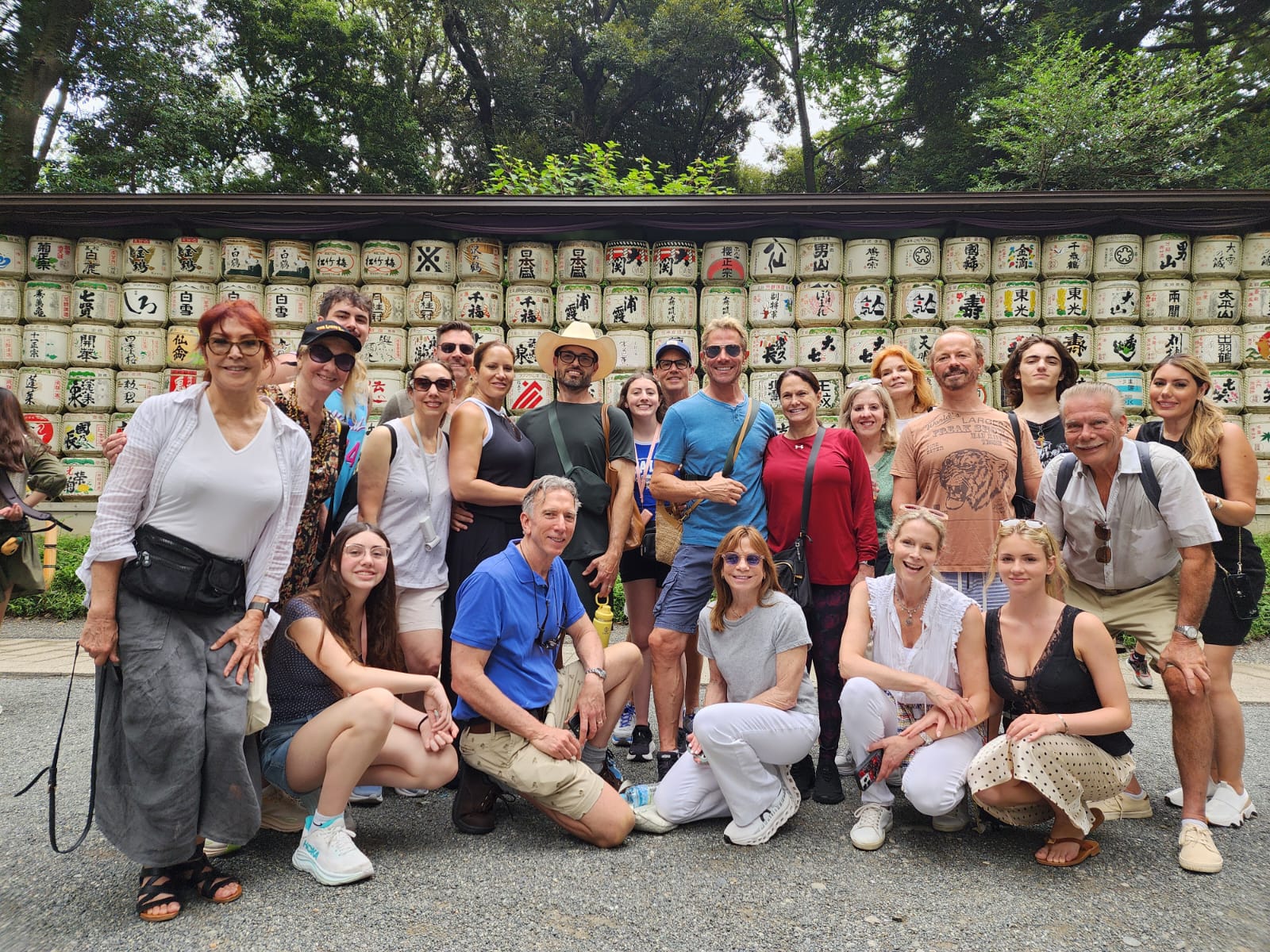 Tour group enjoying Asakusa sumo street area